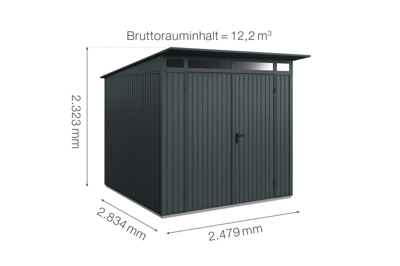 Hörmann Gerätehaus Modell Berry Classic Typ 2 mit Pultdach