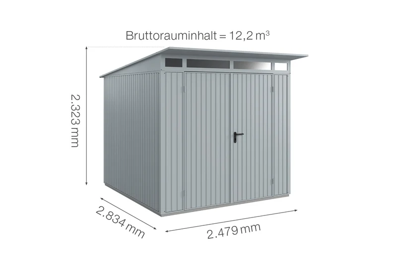Hörmann Gerätehaus Modell Berry Classic Typ 2 mit Pultdach