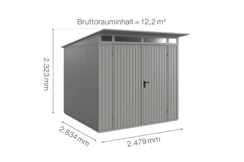 Hörmann Gerätehaus Modell Berry Classic Typ 2 mit Pultdach