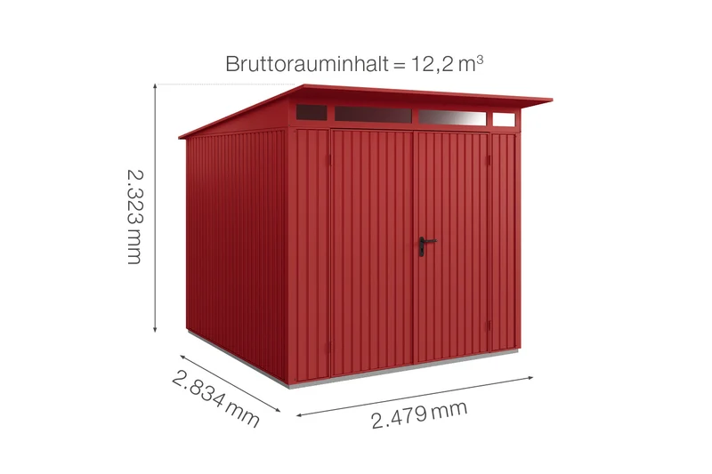 Hörmann Gerätehaus Modell Berry Classic Typ 2 mit Pultdach