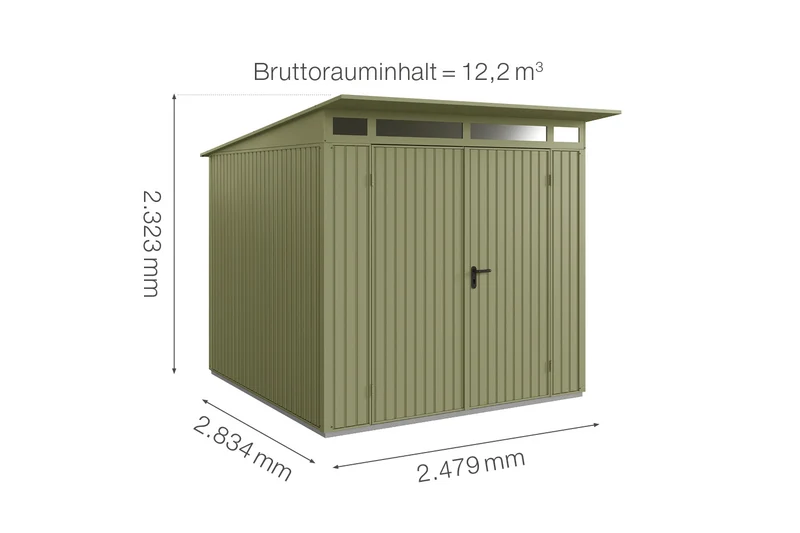 Hörmann Gerätehaus Modell Berry Classic Typ 2 mit Pultdach
