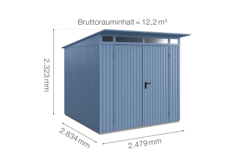 Hörmann Gerätehaus Modell Berry Classic Typ 2 mit Pultdach