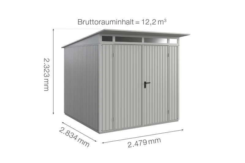 Hörmann Gerätehaus Modell Berry Classic Typ 2 mit Pultdach