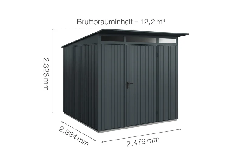 Hörmann Gerätehaus Modell Berry Classic Typ 2 mit Pultdach