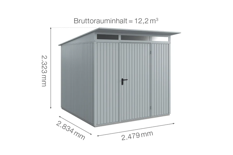 Hörmann Gerätehaus Modell Berry Classic Typ 2 mit Pultdach