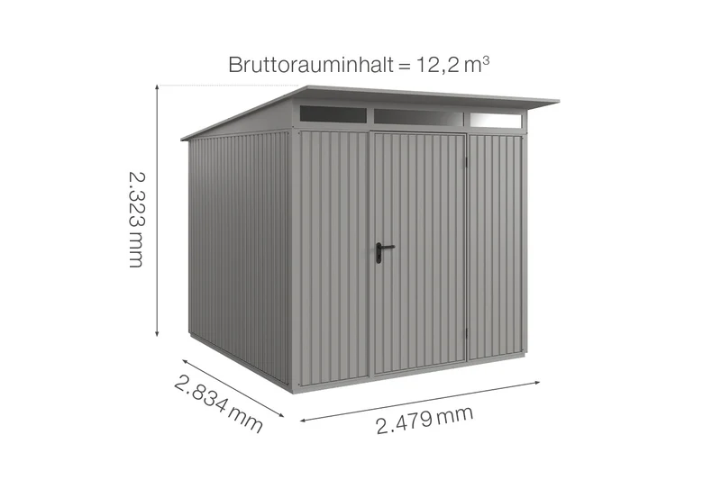 Hörmann Gerätehaus Modell Berry Classic Typ 2 mit Pultdach