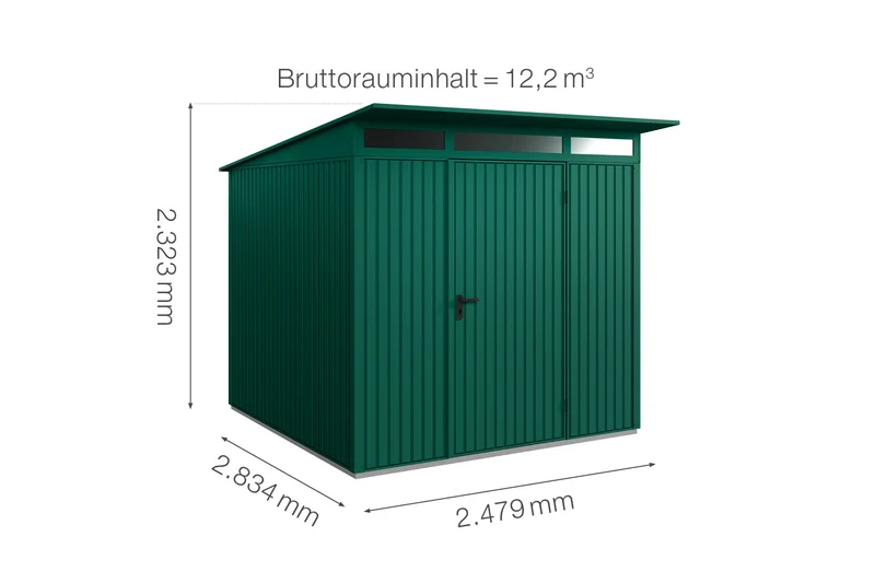 Hörmann Gerätehaus Modell Berry Classic Typ 2 mit Pultdach