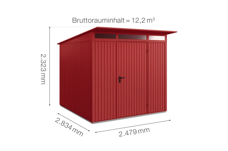 Hörmann Gerätehaus Modell Berry Classic Typ 2 mit Pultdach