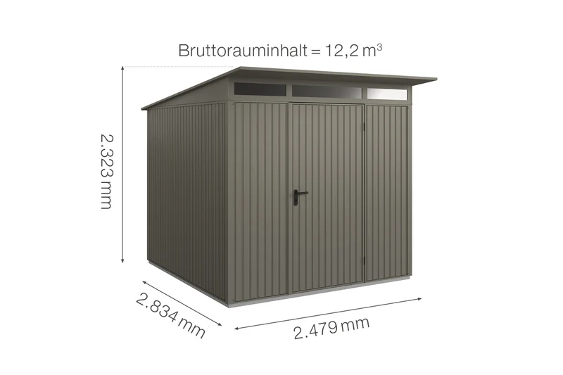 Hörmann Gerätehaus Modell Berry Classic Typ 2 mit Pultdach