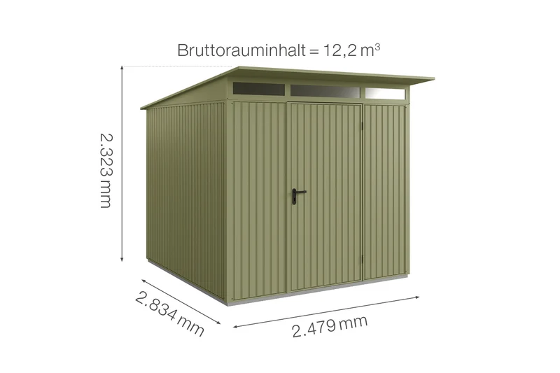 Hörmann Gerätehaus Modell Berry Classic Typ 2 mit Pultdach