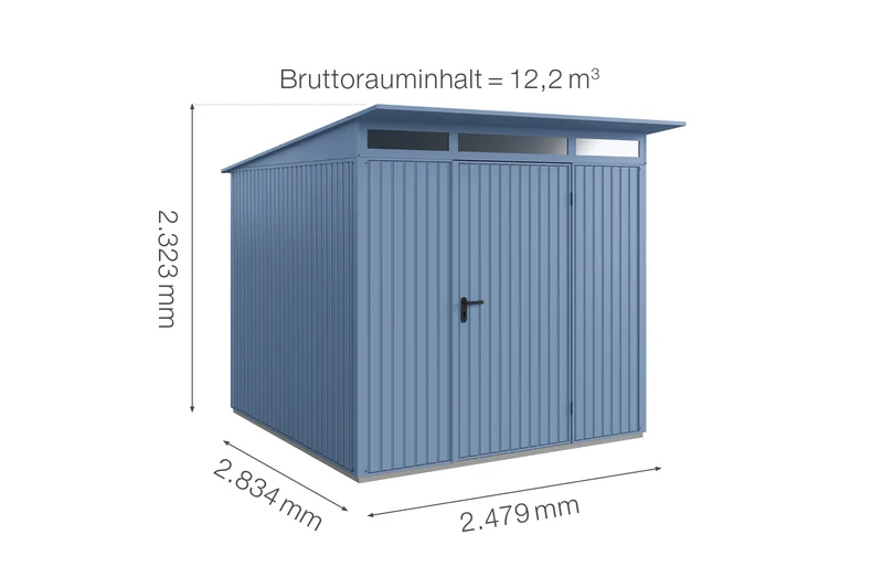 Hörmann Gerätehaus Modell Berry Classic Typ 2 mit Pultdach