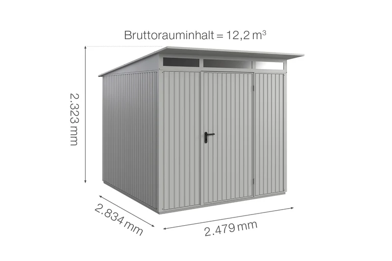 Hörmann Gerätehaus Modell Berry Classic Typ 2 mit Pultdach