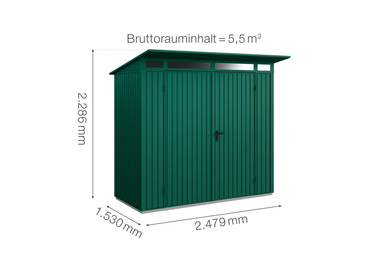 Hörmann Gerätehaus Modell Berry Classic Typ 1 mit Pultdach