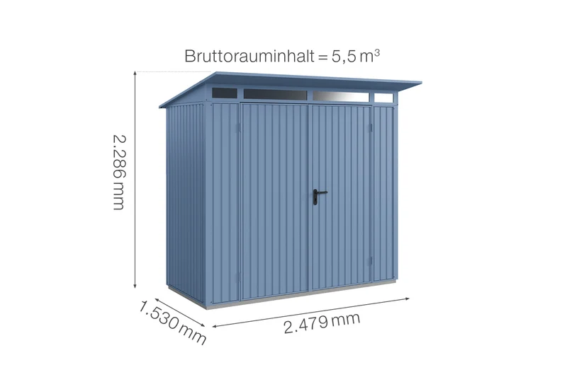 Hörmann Gerätehaus Modell Berry Classic Typ 1 mit Pultdach