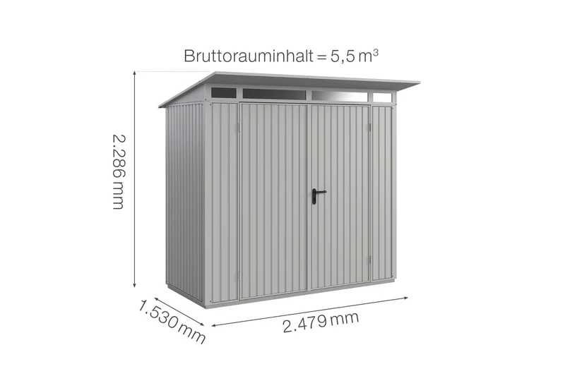 Hörmann Gerätehaus Modell Berry Classic Typ 1 mit Pultdach
