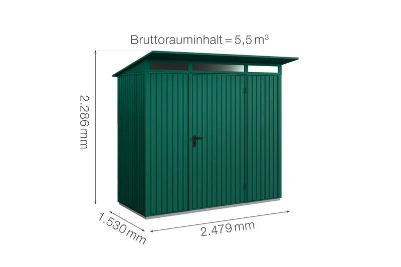Hörmann Gerätehaus Modell Berry Classic Typ 1 mit Pultdach