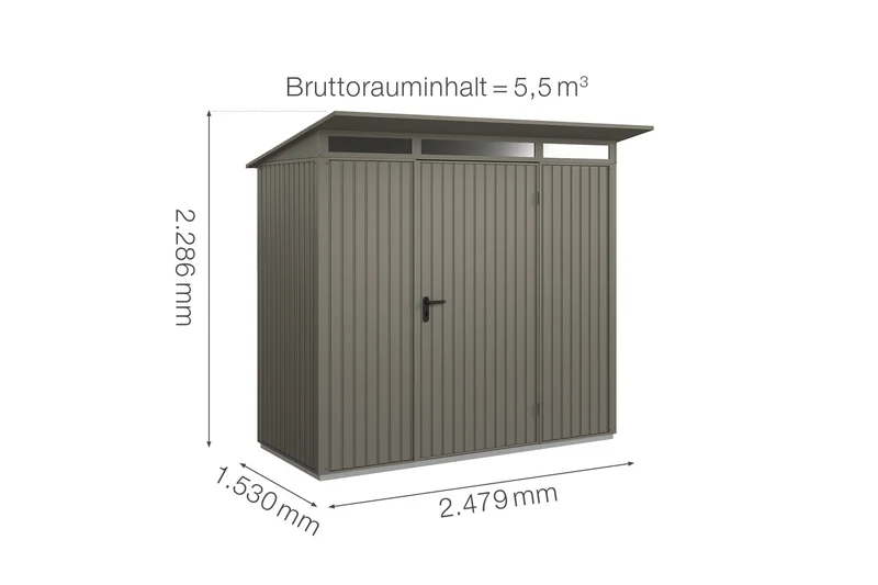 Hörmann Gerätehaus Modell Berry Classic Typ 1 mit Pultdach