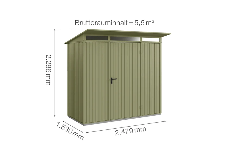 Hörmann Gerätehaus Modell Berry Classic Typ 1 mit Pultdach