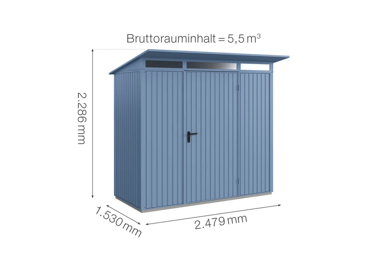 Hörmann Gerätehaus Modell Berry Classic Typ 1 mit Pultdach