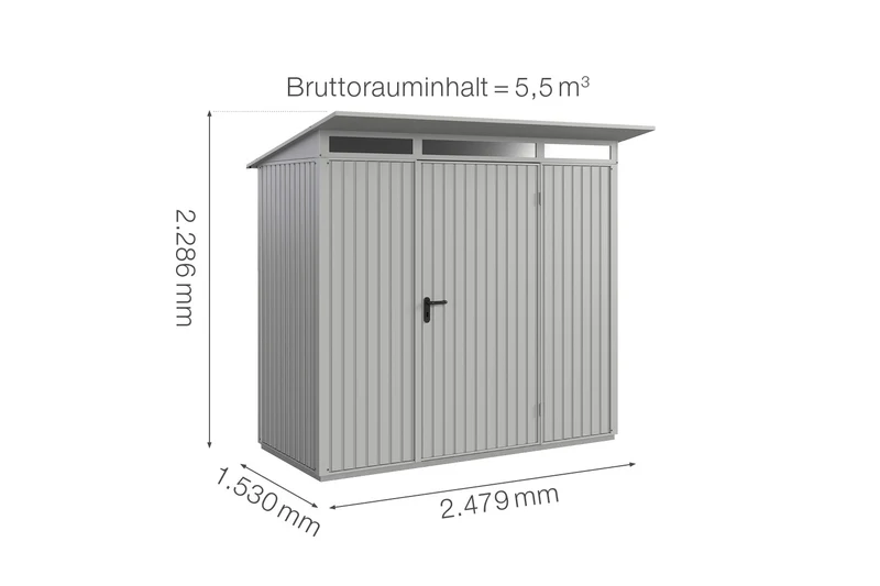 Hörmann Gerätehaus Modell Berry Classic Typ 1 mit Pultdach