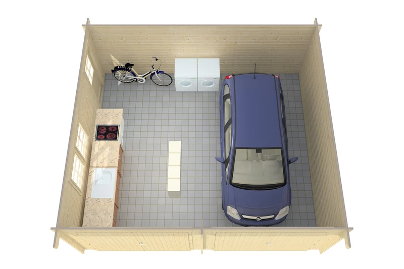 Tene Holzgarage Modell D