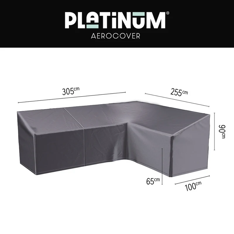 Platinum AeroCover Loungesethoes hoekset rechts 305x255x100xH65/90
