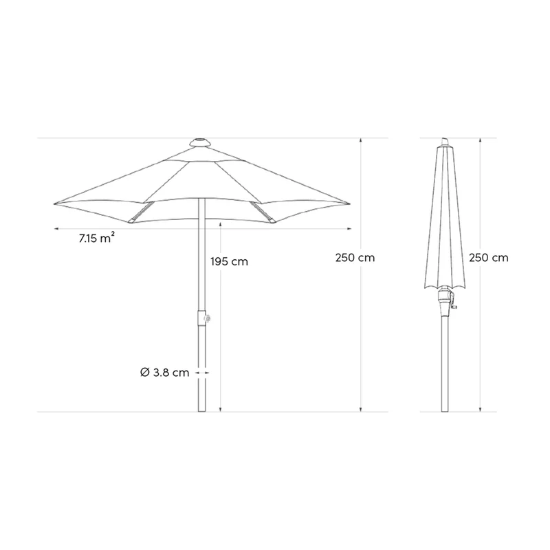 Platinum Sun & Shade parasol Lisboa ø300 taupe