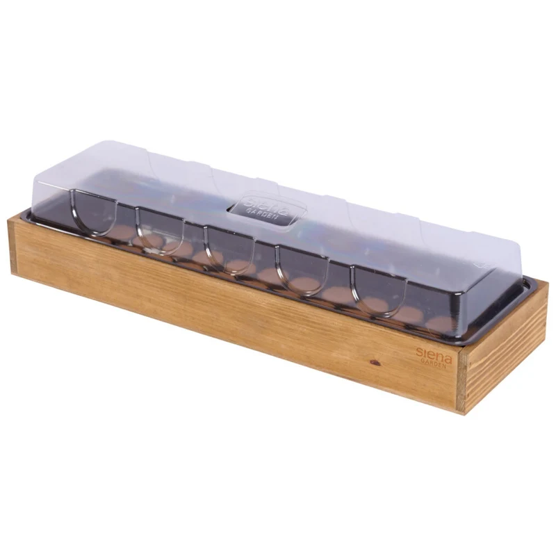 SIENA GARDEN Anzuchtkiste inkl. Quelltabs, Holz