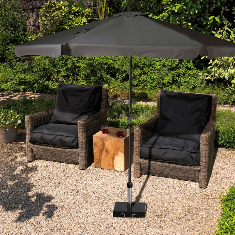 Platinum Sun & Shade parasol Antigua ø300 volant lichtgrijs