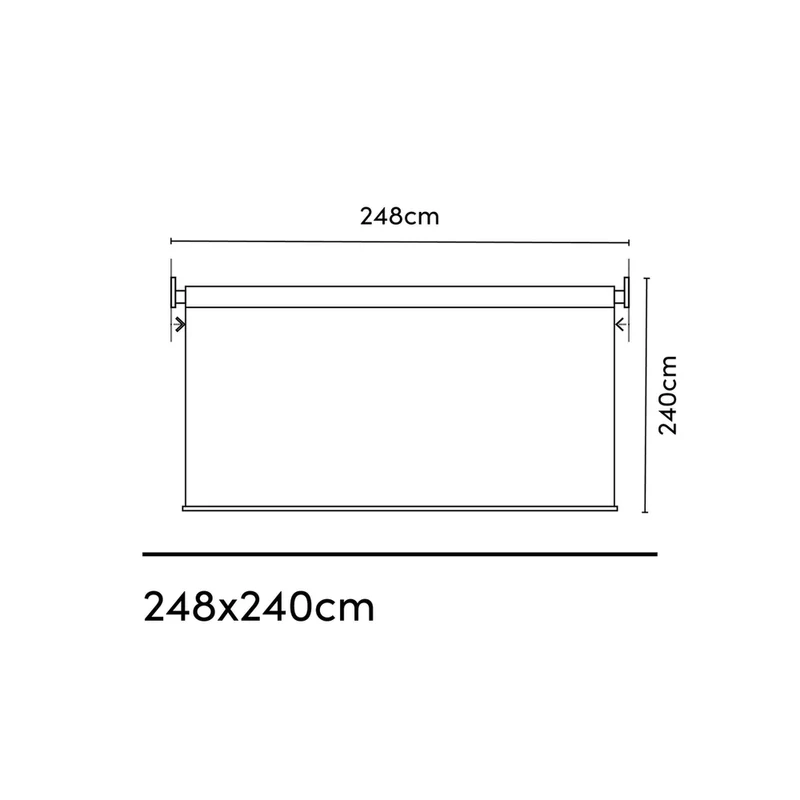 Platinum Sun & Shade Coolfit rolgordijn, B248xL240cm, Zwart