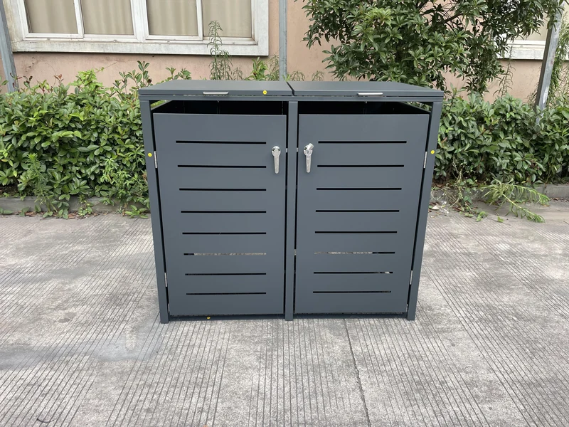 ALBA 4er Mülltonnenbox Anthrazit
