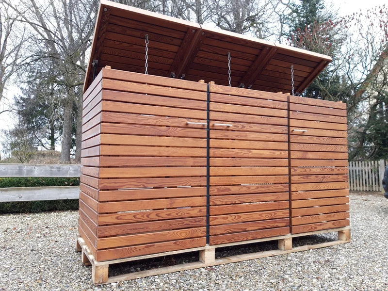 PREMIUM Edle 3er Holzbox mit Klappdach