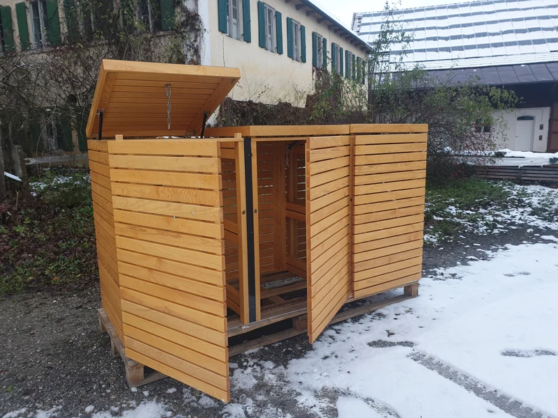 PREMIUM Edle 3er Holzbox mit Klappdach