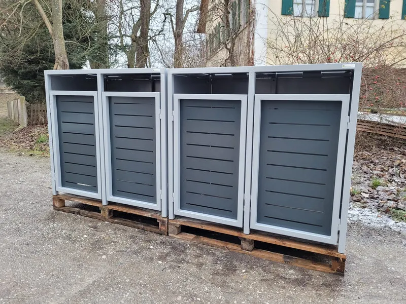 PREMIUM Design 4er Mülltonnenbox