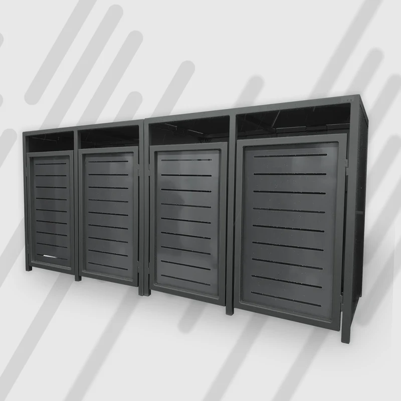 PREMIUM Design 4er Mülltonnenbox