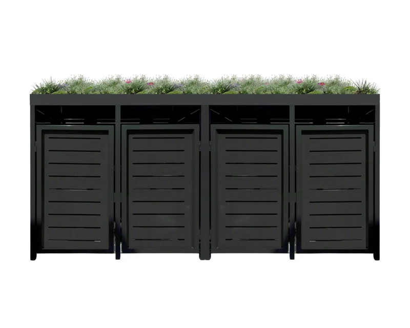 PREMIUM Design 4er Mülltonnenbox