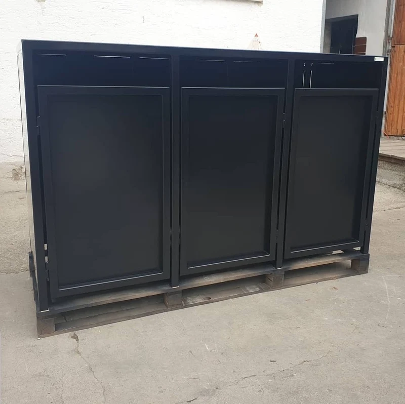 PREMIUM Design 3er Mülltonnenbox