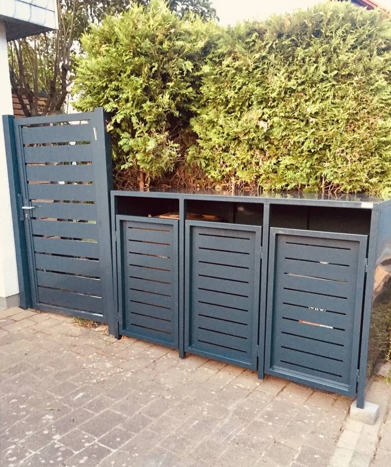 PREMIUM Design 3er Mülltonnenbox