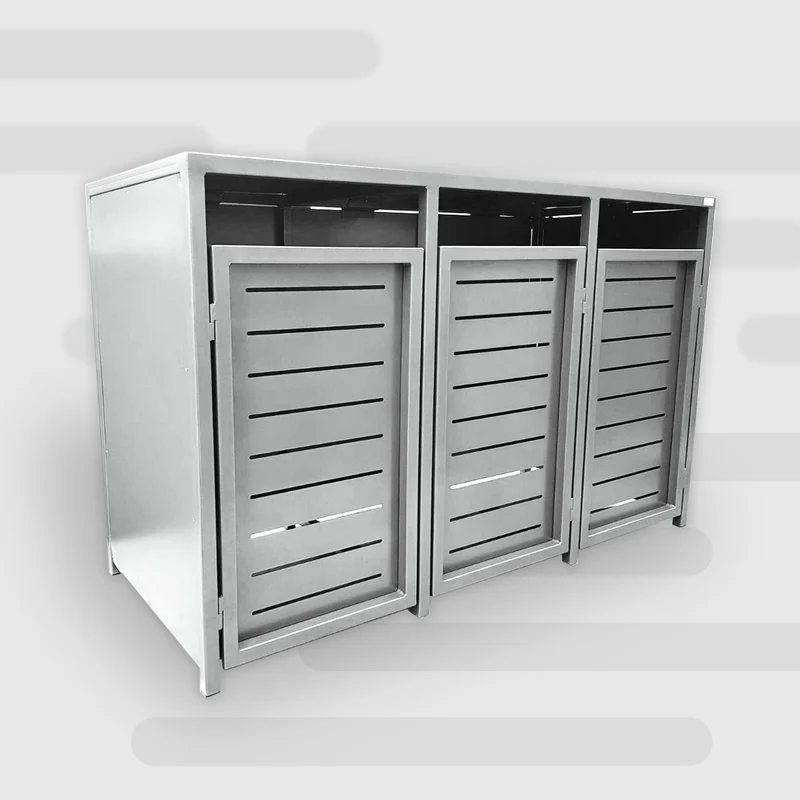 PREMIUM Design 3er Mülltonnenbox