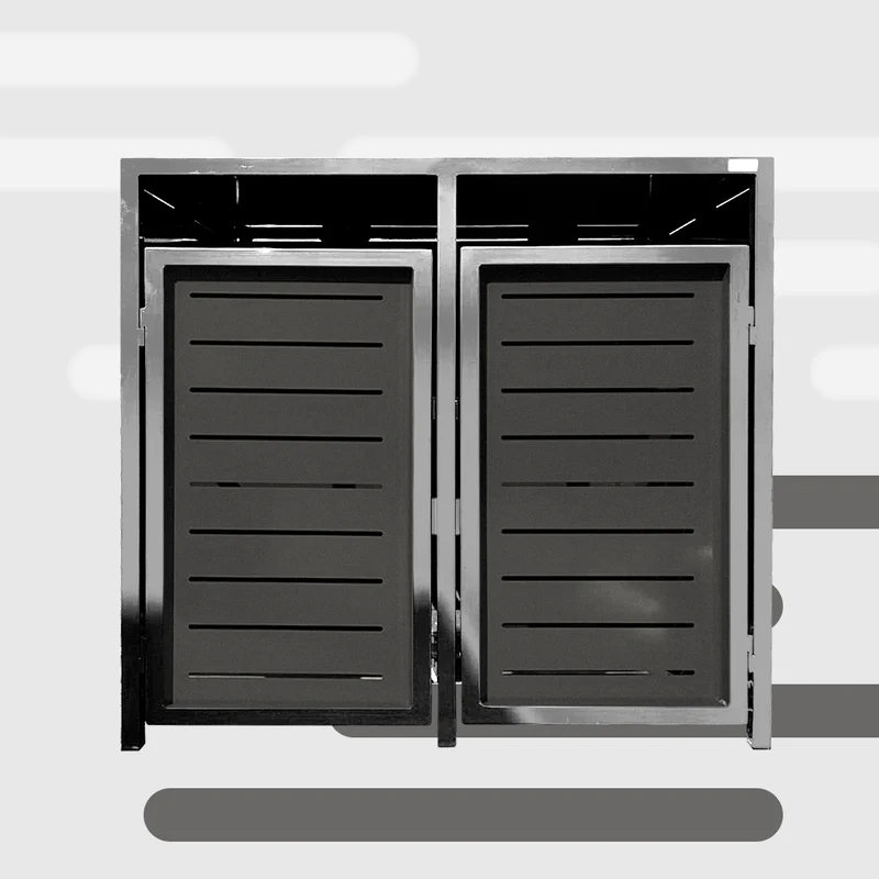 PREMIUM Design 2er Mülltonnenbox