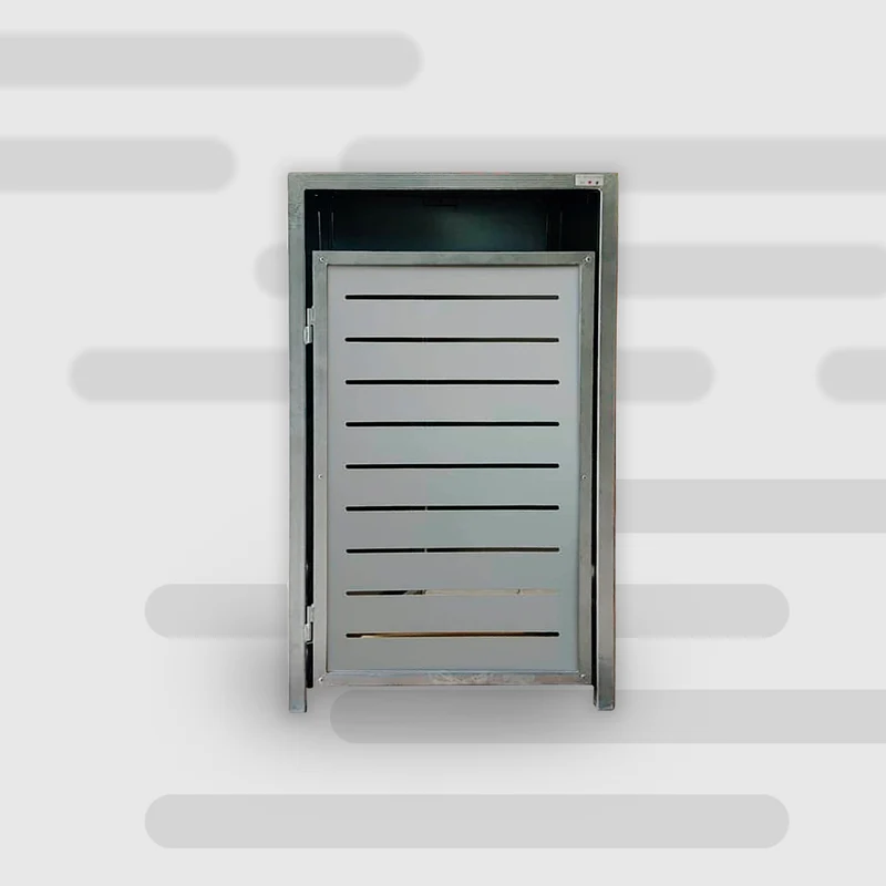 PREMIUM Zink 1er Mülltonnenbox