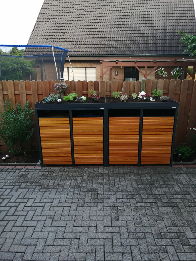 Pflanzwanne ALU farbbeschichtet alle Modelle (Mülltonnenbox nicht enthalten)