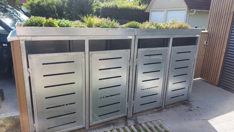 Pflanzwanne Zink alle Modelle (Mülltonnenbox nicht enthalten)