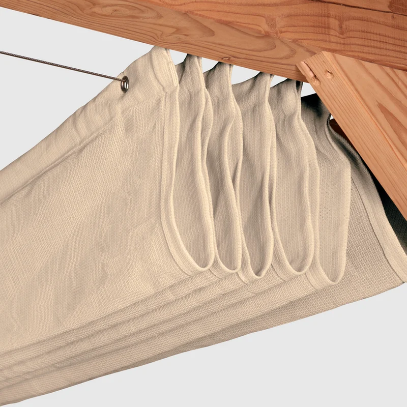 Platinum Sun & Shade Coolfit harmonica schaduwdoek, B370xL370cm, Ecru wit