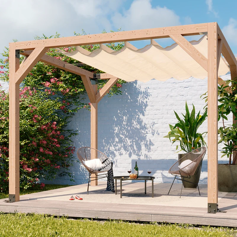 Platinum Sun & Shade Coolfit harmonica schaduwdoek, B370xL370cm, Zand