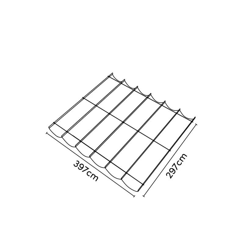 Platinum Sun & Shade Prosail waterproof harmonica schaduwdoek, B297xL397cm, Antraciet
