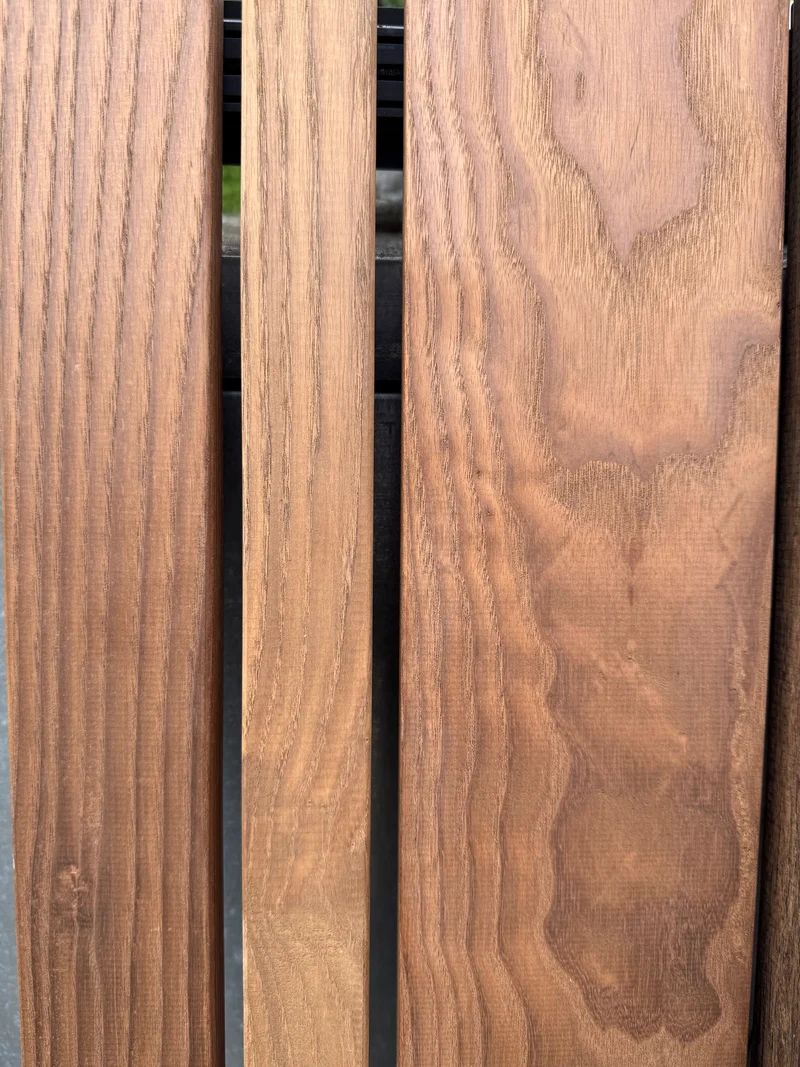 Thermoesche Holzterrasse Terrassendiele amerik. Maserung selber montieren Bausatz