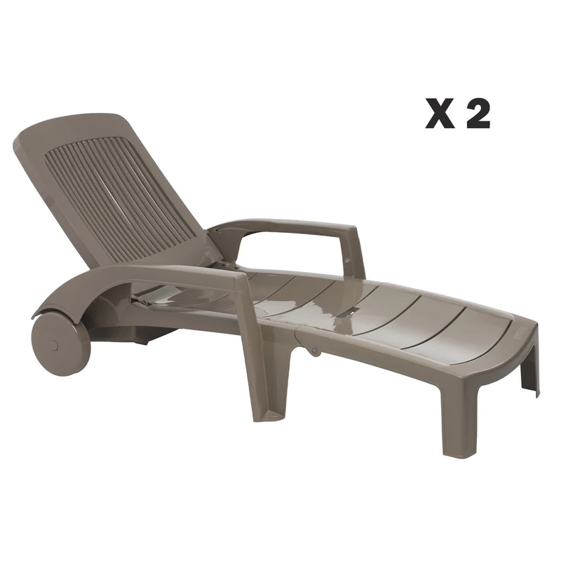 Lot de 2 bains de soleil Fidji