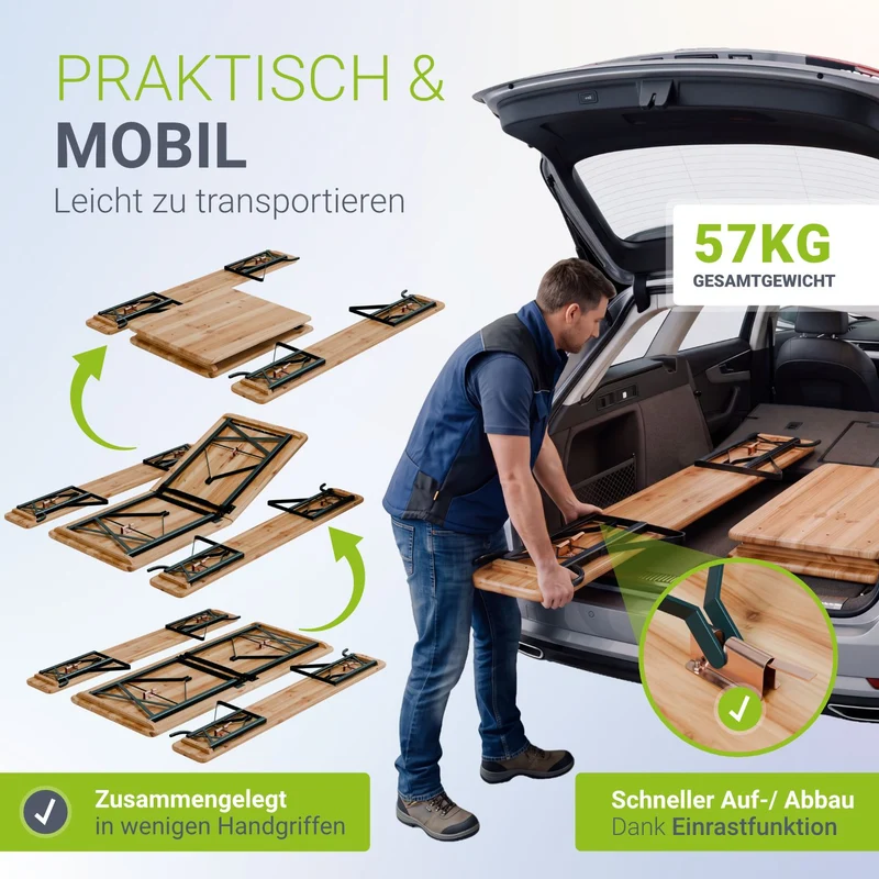 Bierzeltgarnitur Kempten für 8 Personen