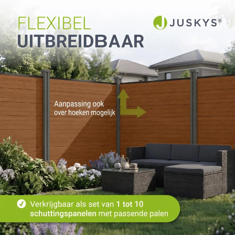 WPC Zaun aus Elementen & Pfosten